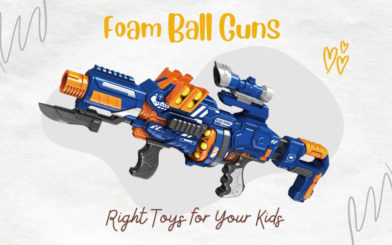 Foam guns on ball