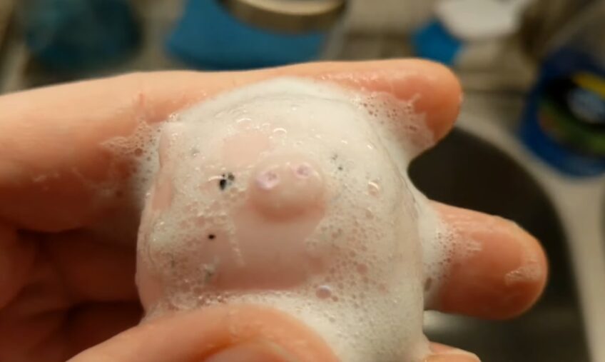 Squishy Toys warm soapy water